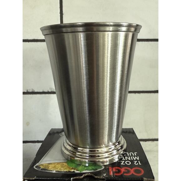 OGGI - Set‎ of 6 - Mint Julep Cup Stainless Steel Kentucky Derby Drink 12oz NIB - Picture 7 of 8